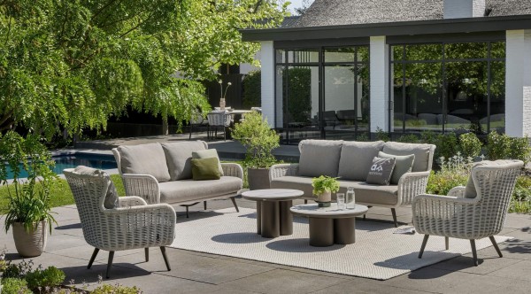 Applebee Key Largo Ivory Loungesofa 3-Sitzer