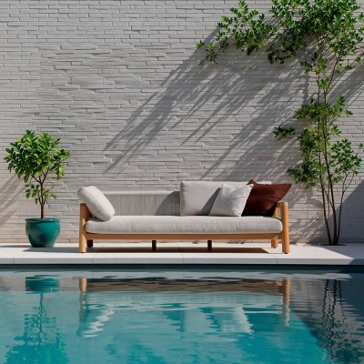 GardenArt Aruna Loungesofa 3-Sitzer