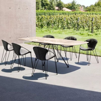 Joli Wire Esstisch Ellipsen-Optik