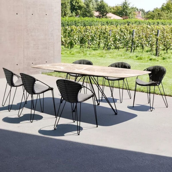 Joli Wire Esstisch Ellipsen-Optik