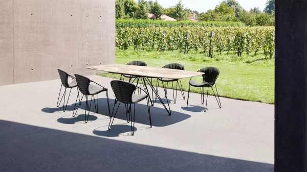 Joli Wire Esstisch Ellipsen-Optik