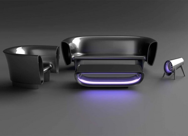 Vondom Bum Bum Couchtisch mit Beleuchtung